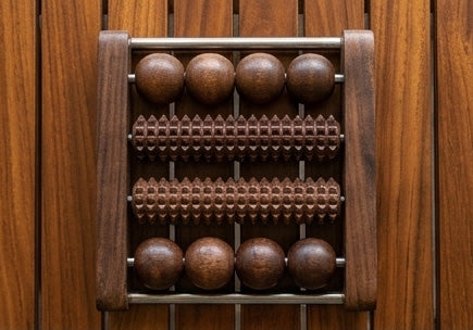 Wooden Foot Massager Roller with Acupressure Balls