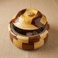 Handcrafted Wooden Casserole with Steel Interior (Roti Box)