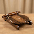 Traditional Wooden Chakla Belan Set with Stand